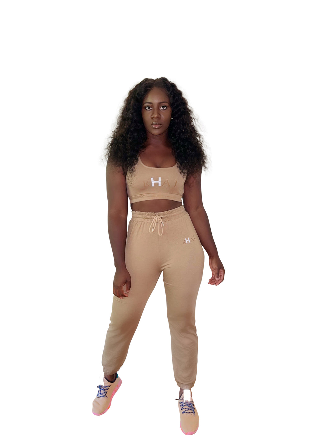 Khai Logo Crop top & Joggers set
