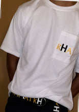 Load image into Gallery viewer, Khai Men’s Pocket Logo White T-Shirt
