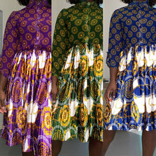 Load image into Gallery viewer, Khai Lux Pleated Button Up Dress
