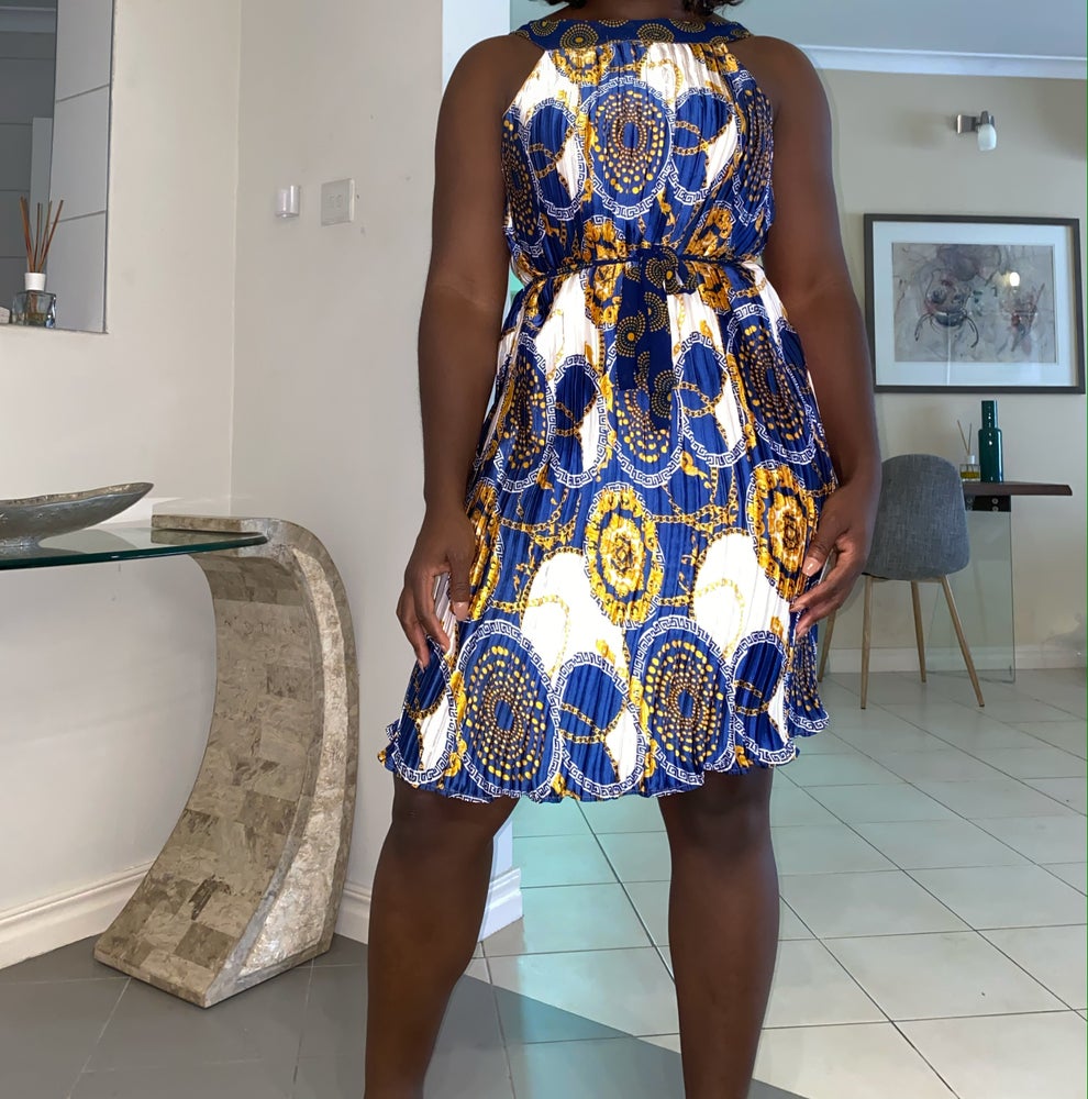 Khai Luxe Pleated  Sleeveless Dress