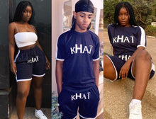 Load image into Gallery viewer, Khai Men’s Navy Blue Shorts Set

