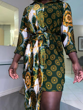 Load image into Gallery viewer, Khai Luxe Mixed Dress W/ Belt

