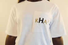 Load image into Gallery viewer, Khai white Oversized big logo T-shirt Dress
