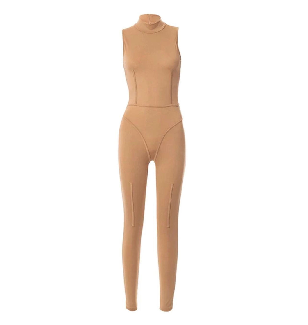 Nude one piece jumpsuit